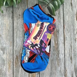 Boys Spider-Man No Show Comfy Socks 6-Pack Size L